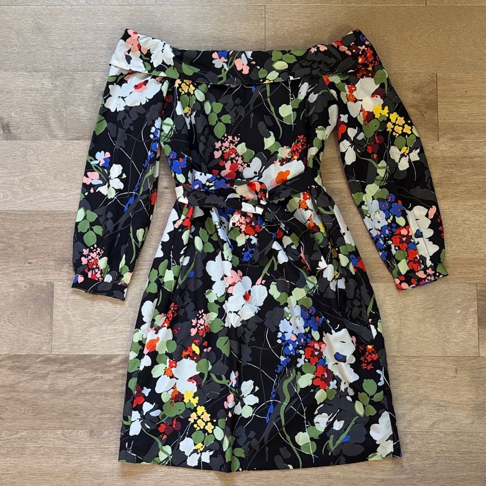 Banana Republic Multicolor Floral 3/4 Sleeve Dress - Picture 3 of 15